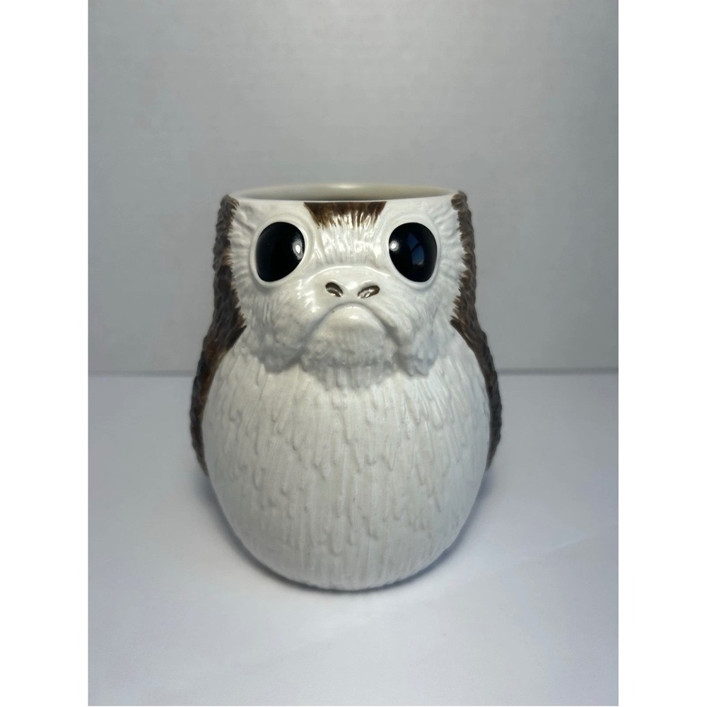 Disney Store Star Wars Porg Sculpted Ceramic Coffee Mug Brown White FAC-014182